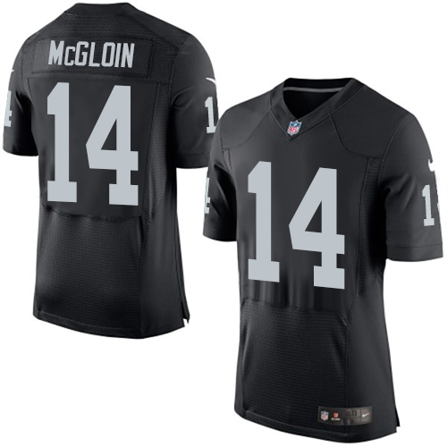 Men's Elite Matt McGloin Nike Jersey Black Home - #14 NFL Oakland Raiders